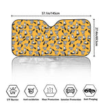 Cute Raccoon Pattern Print Car Windshield Sun Shade