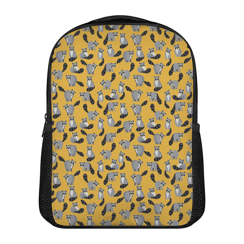 Cute Raccoon Pattern Print Casual Backpack