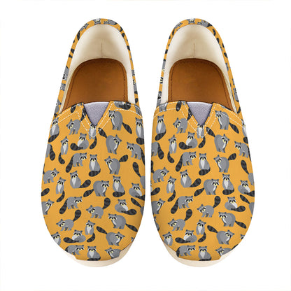 Cute Raccoon Pattern Print Casual Shoes