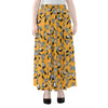 Cute Raccoon Pattern Print Chiffon Maxi Skirt