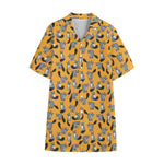 Cute Raccoon Pattern Print Cotton Hawaiian Shirt