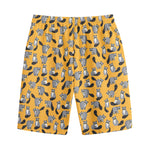 Cute Raccoon Pattern Print Cotton Shorts