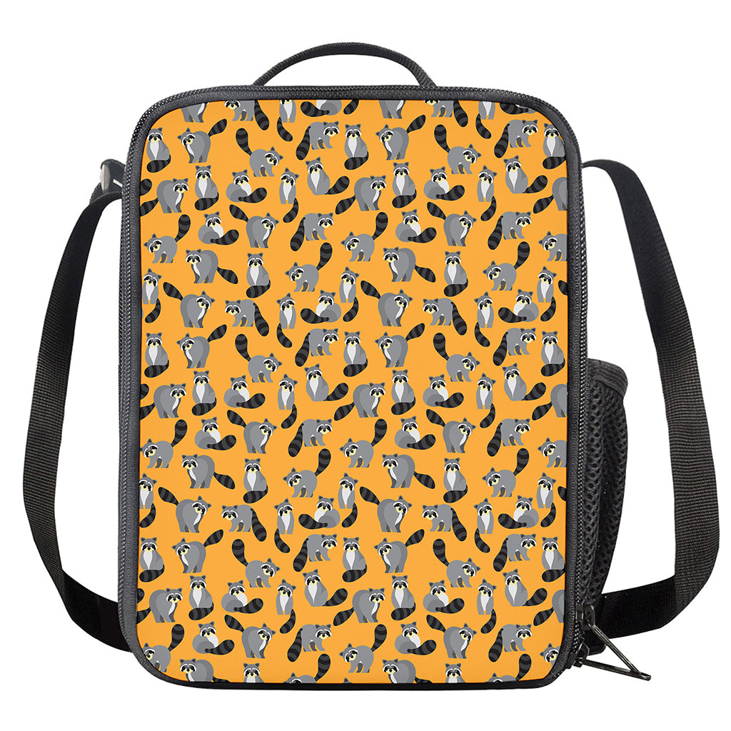 Cute Raccoon Pattern Print Crossbody Lunch Bag