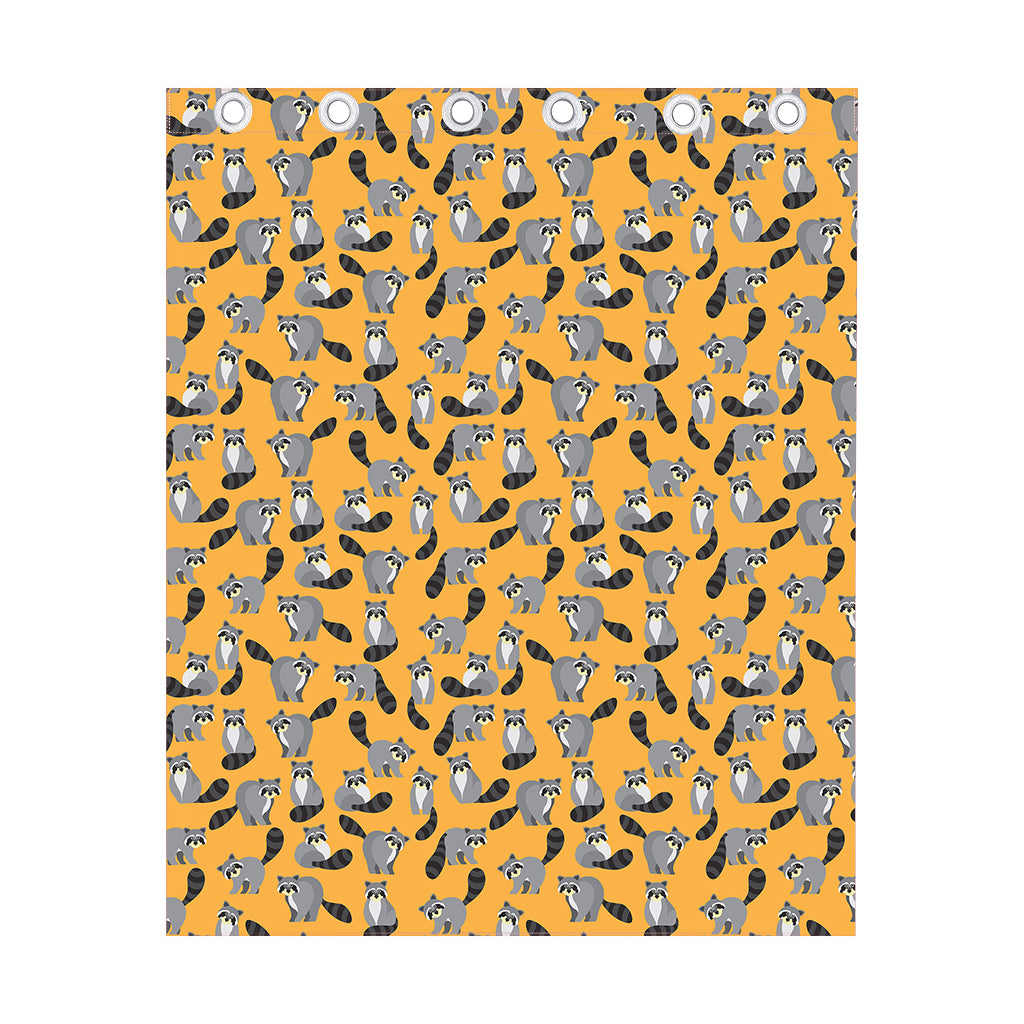 Cute Raccoon Pattern Print Curtain