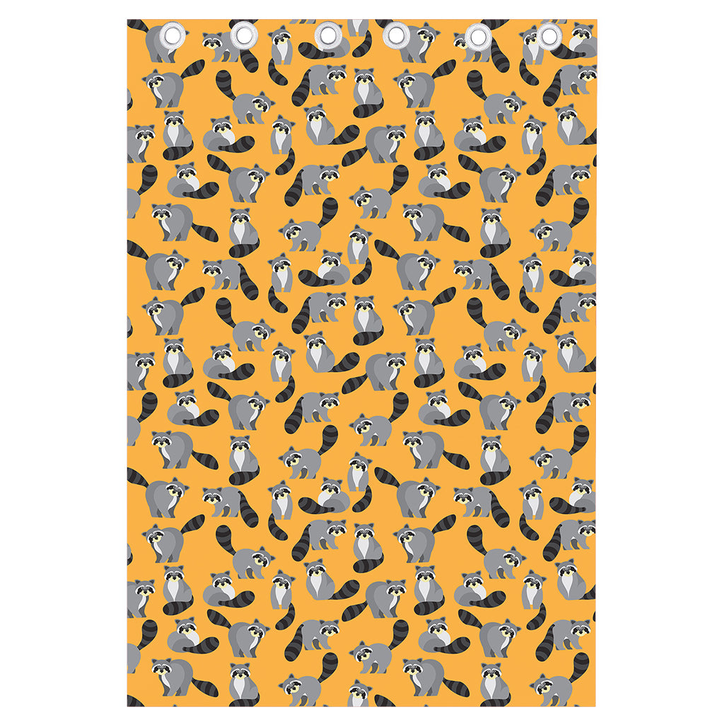 Cute Raccoon Pattern Print Curtain