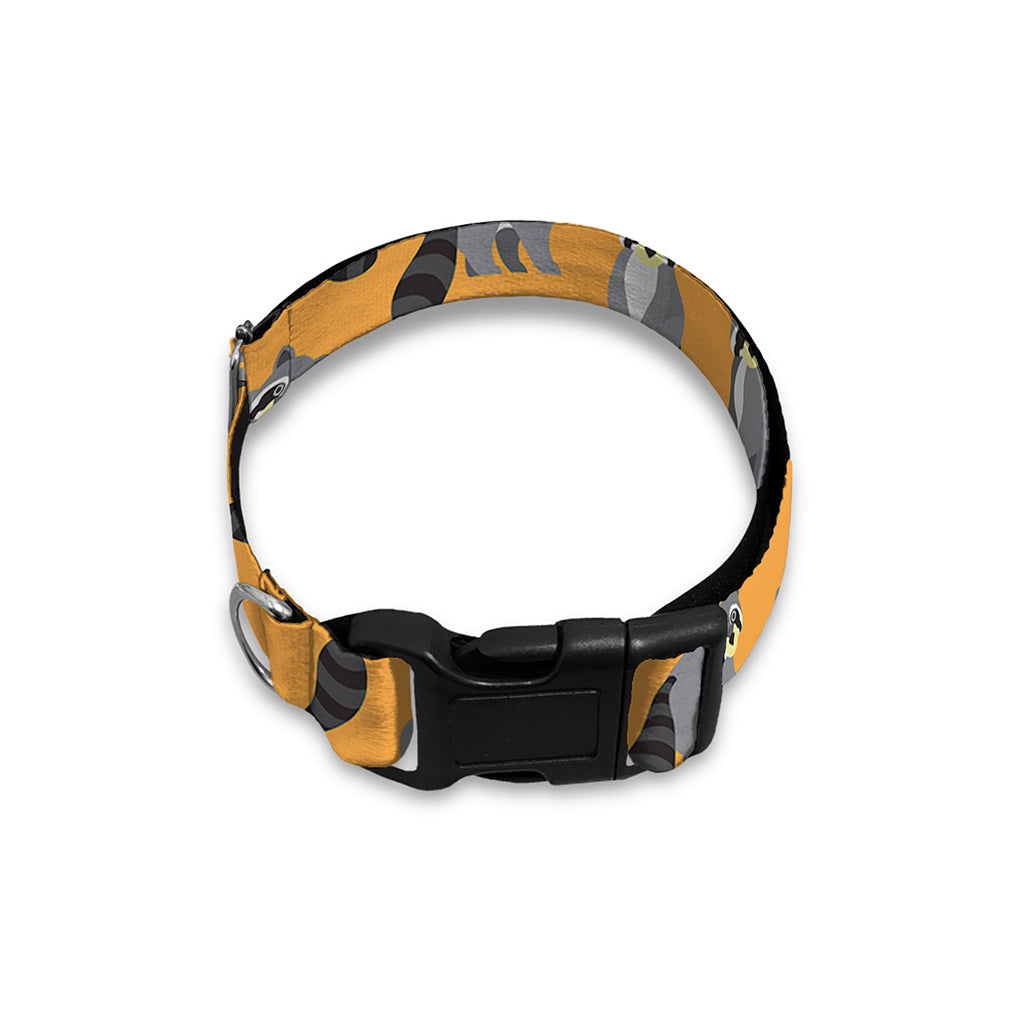 Cute Raccoon Pattern Print Dog Collar
