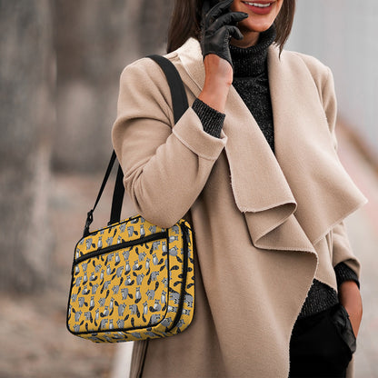 Cute Raccoon Pattern Print Double Strap Bible Bag