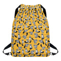 Cute Raccoon Pattern Print Drawstring Backpack