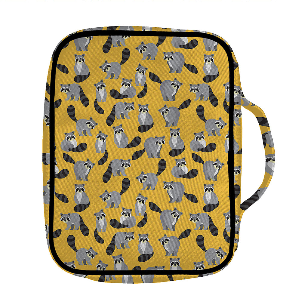 Cute Raccoon Pattern Print Front Pocket Bible Bag