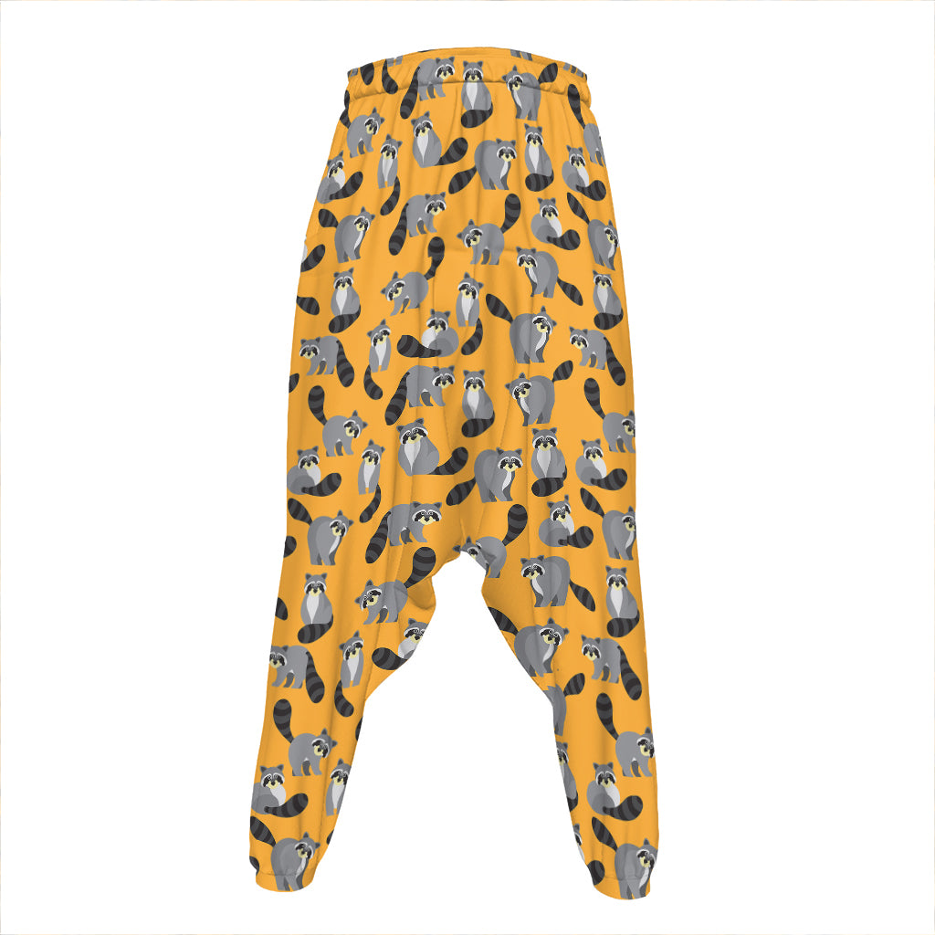 Cute Raccoon Pattern Print Hammer Pants