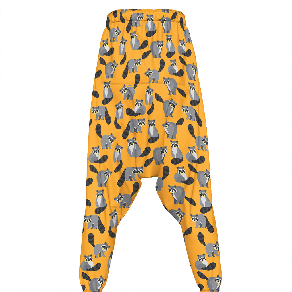 Cute Raccoon Pattern Print Hammer Pants