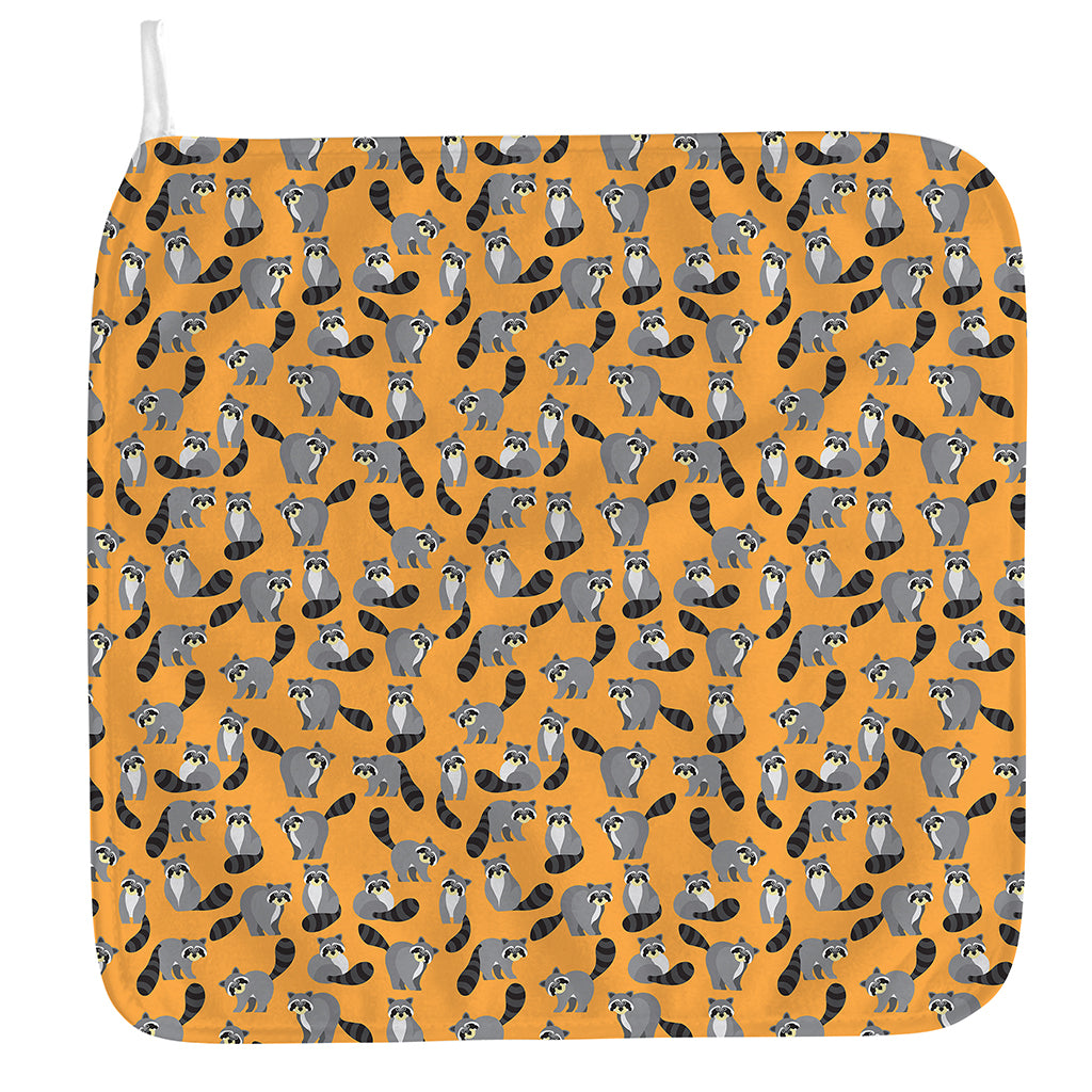 Cute Raccoon Pattern Print Hand Towel