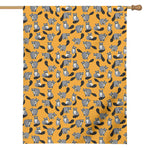 Cute Raccoon Pattern Print House Flag
