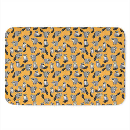 Cute Raccoon Pattern Print Indoor Door Mat