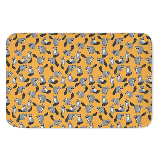 Cute Raccoon Pattern Print Indoor Door Mat