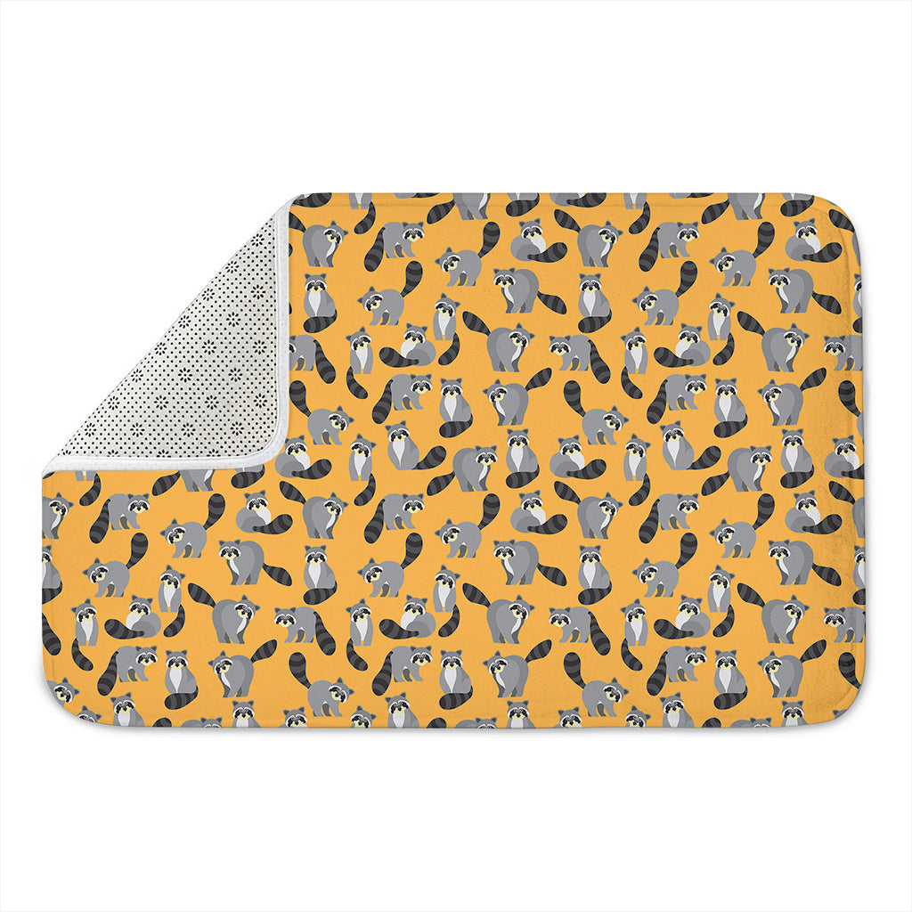 Cute Raccoon Pattern Print Indoor Door Mat