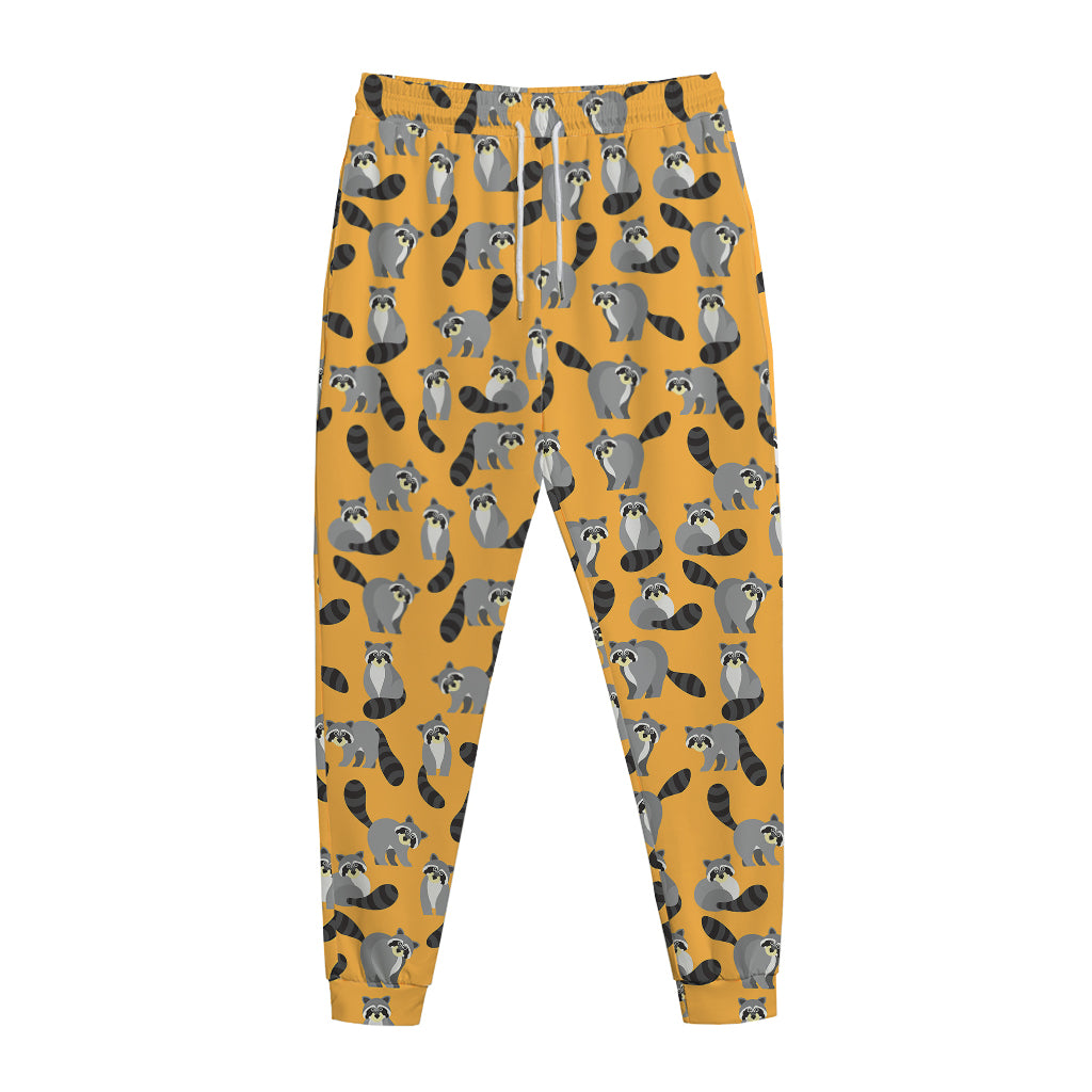 Cute Raccoon Pattern Print Jogger Pants