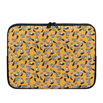 Cute Raccoon Pattern Print Laptop Sleeve