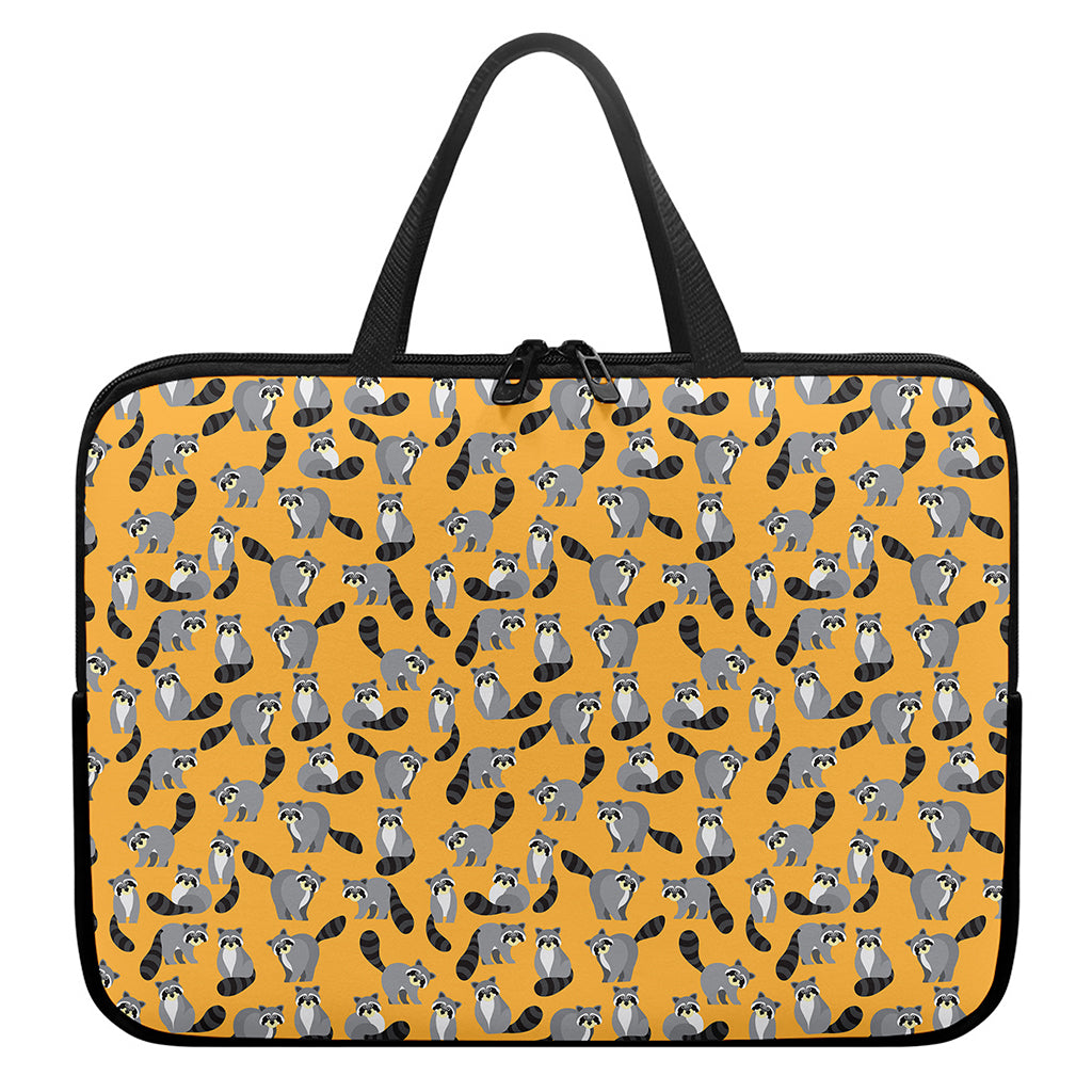 Cute Raccoon Pattern Print Laptop Sleeve With Handle