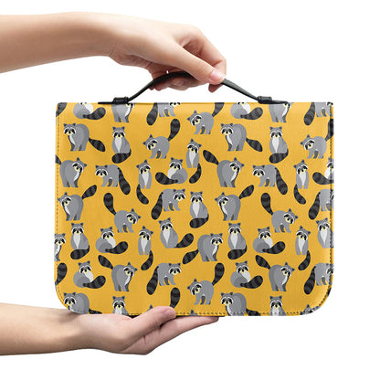 Cute Raccoon Pattern Print Leather Bible Cover