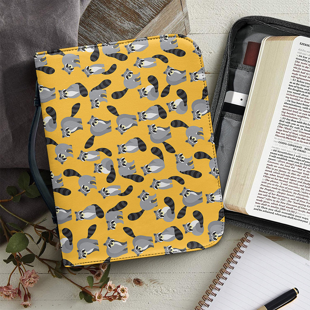 Cute Raccoon Pattern Print Leather Bible Cover