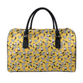 Cute Raccoon Pattern Print Leather Duffel Bag