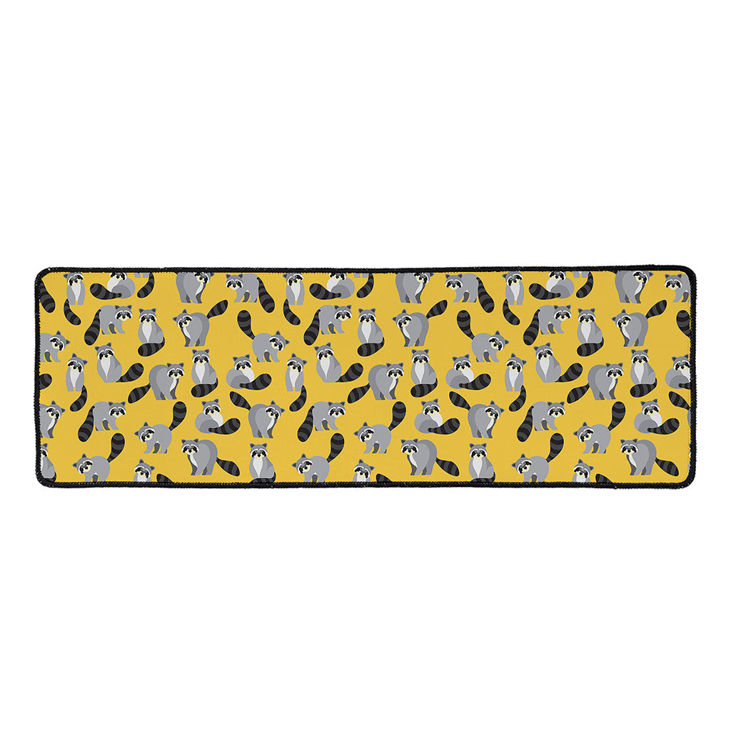 Cute Raccoon Pattern Print Long Kitchen Mat