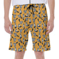 Cute Raccoon Pattern Print Men's Beach Shorts