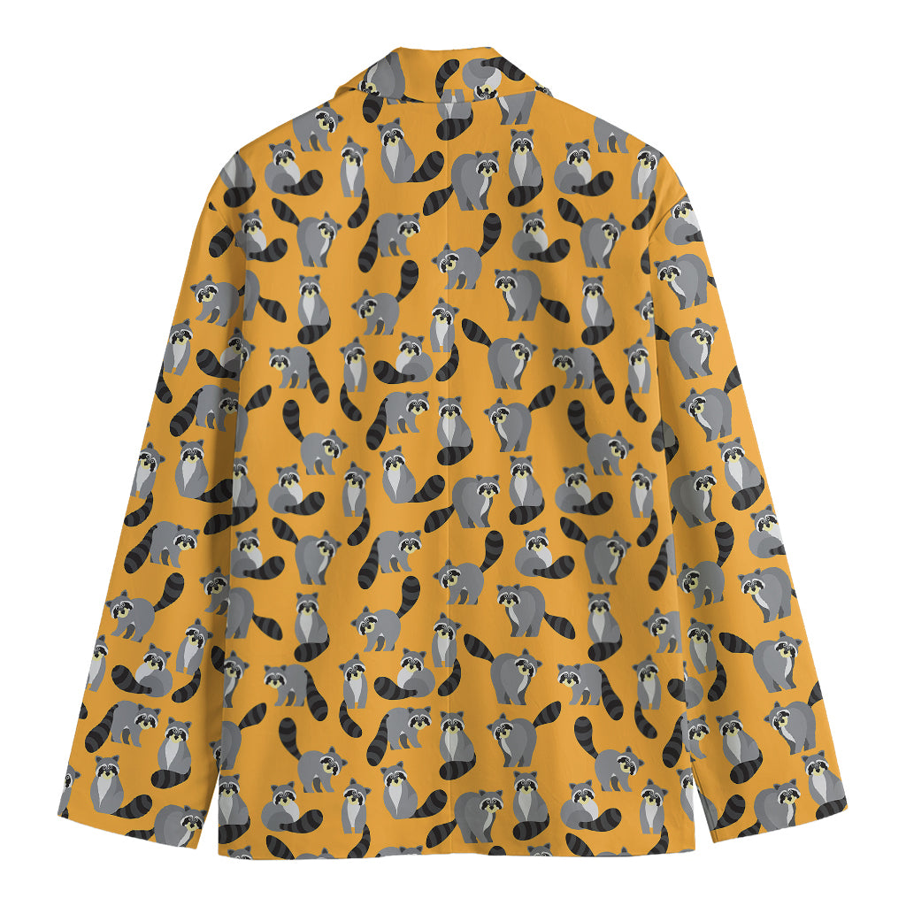 Cute Raccoon Pattern Print Men's Blazer