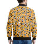 Cute Raccoon Pattern Print Men's Bomber Jacket