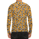 Cute Raccoon Pattern Print Men's Long Sleeve Rash Guard