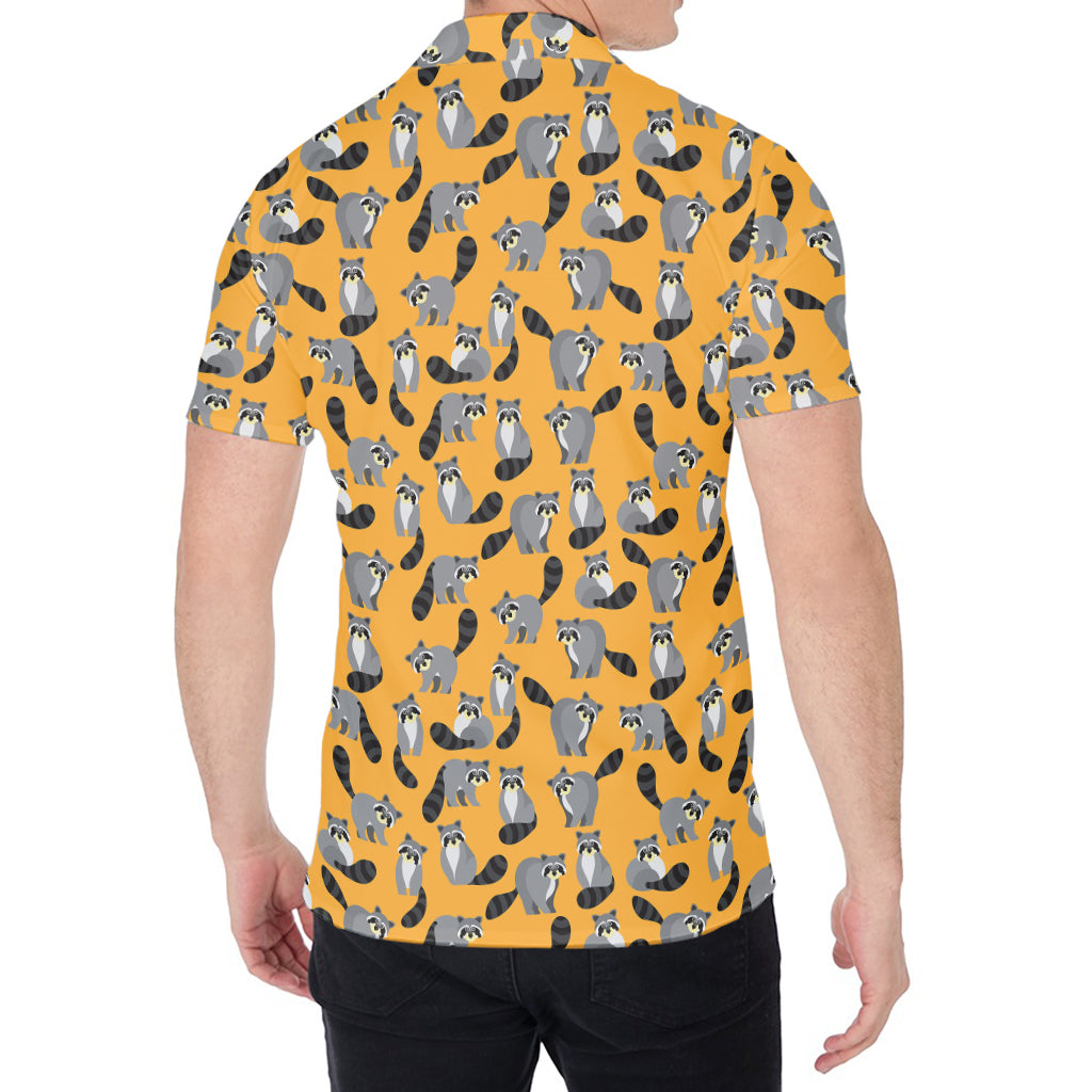 Cute Raccoon Pattern Print Men's Shirt