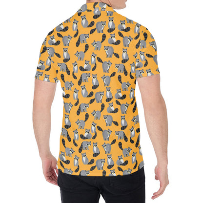 Cute Raccoon Pattern Print Men's Shirt