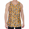 Cute Raccoon Pattern Print Men's Velvet Tank Top