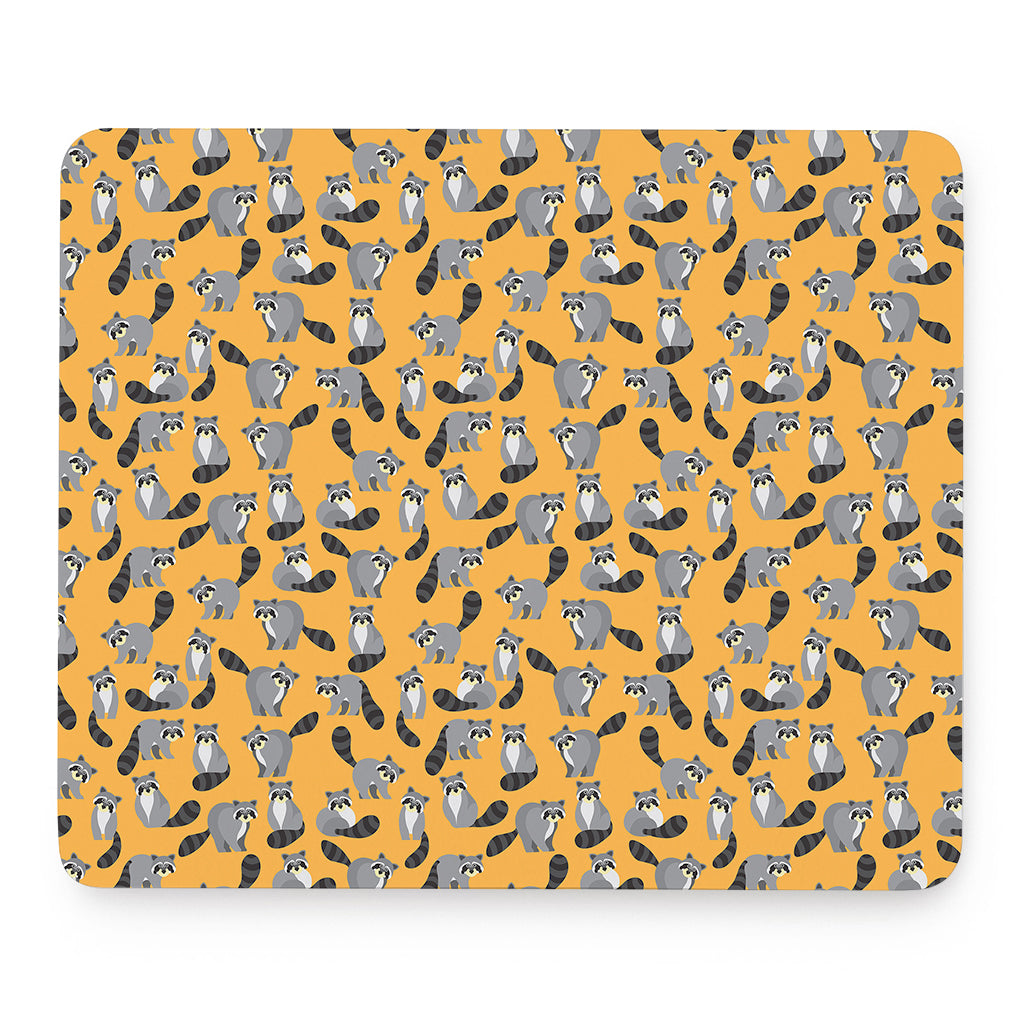 Cute Raccoon Pattern Print Mouse Pad