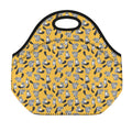 Cute Raccoon Pattern Print Neoprene Lunch Bag