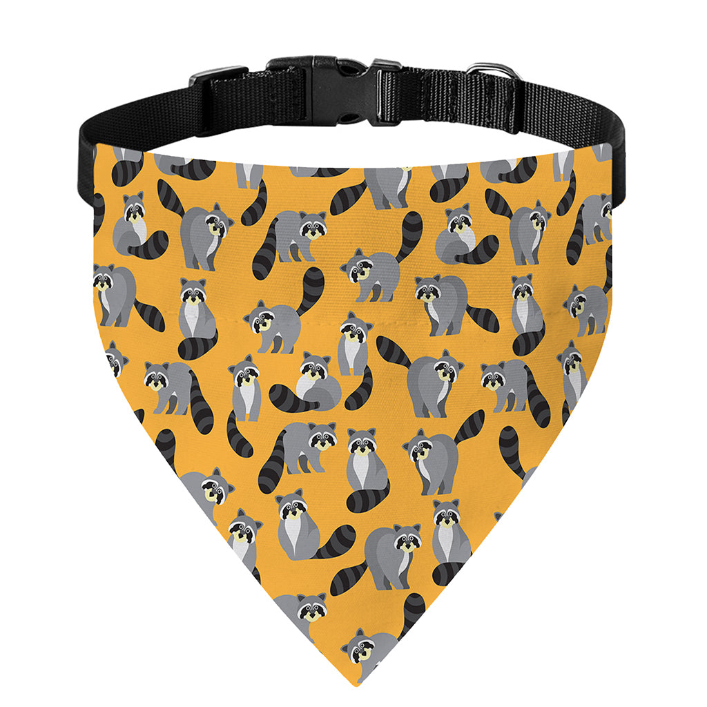 Cute Raccoon Pattern Print Over The Collar Dog Bandana