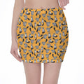 Cute Raccoon Pattern Print Pencil Mini Skirt