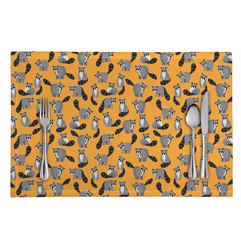 Cute Raccoon Pattern Print Placemat
