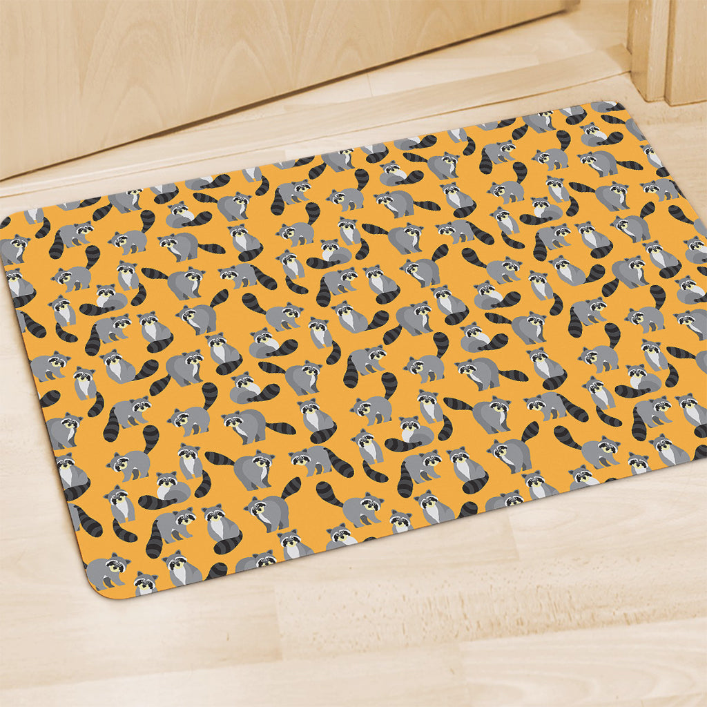 Cute Raccoon Pattern Print Polyester Doormat
