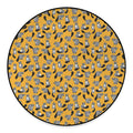 Cute Raccoon Pattern Print Round Floor Mat
