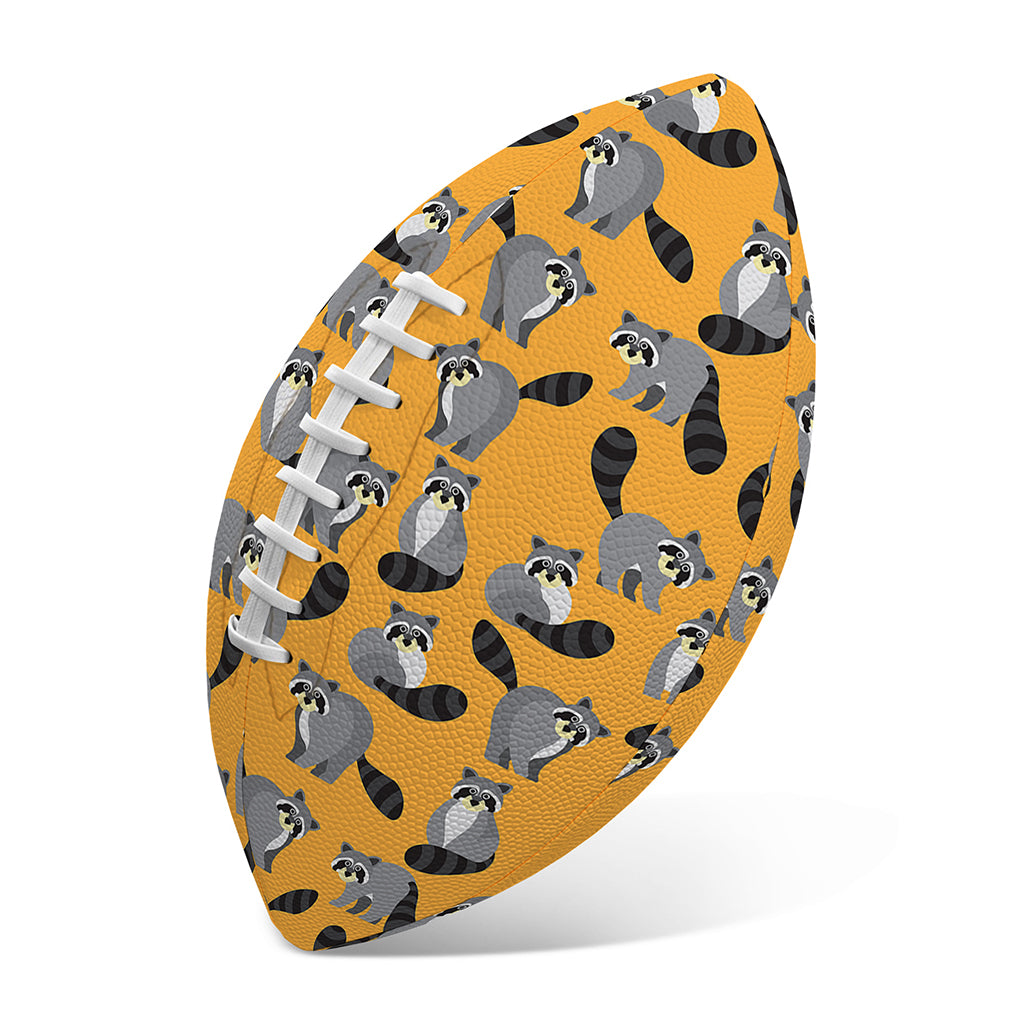 Cute Raccoon Pattern Print Rugby Ball