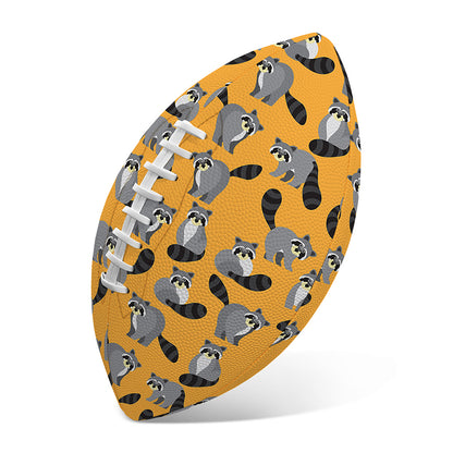 Cute Raccoon Pattern Print Rugby Ball