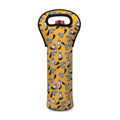 Cute Raccoon Pattern Print Single Neoprene Wine Tote