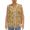 Cute Raccoon Pattern Print Sleeveless Baseball Jersey
