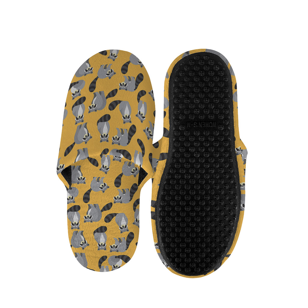 Cute Raccoon Pattern Print Slippers