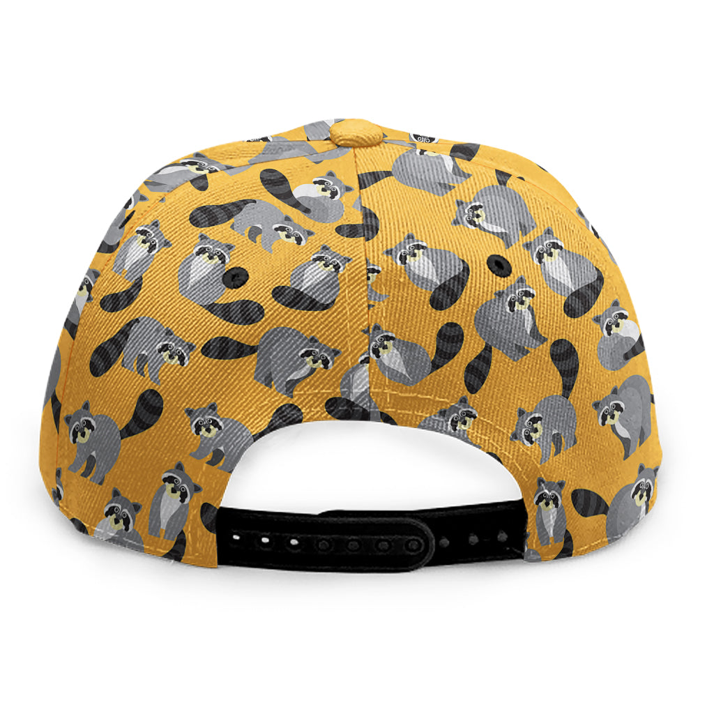 Cute Raccoon Pattern Print Snapback Cap