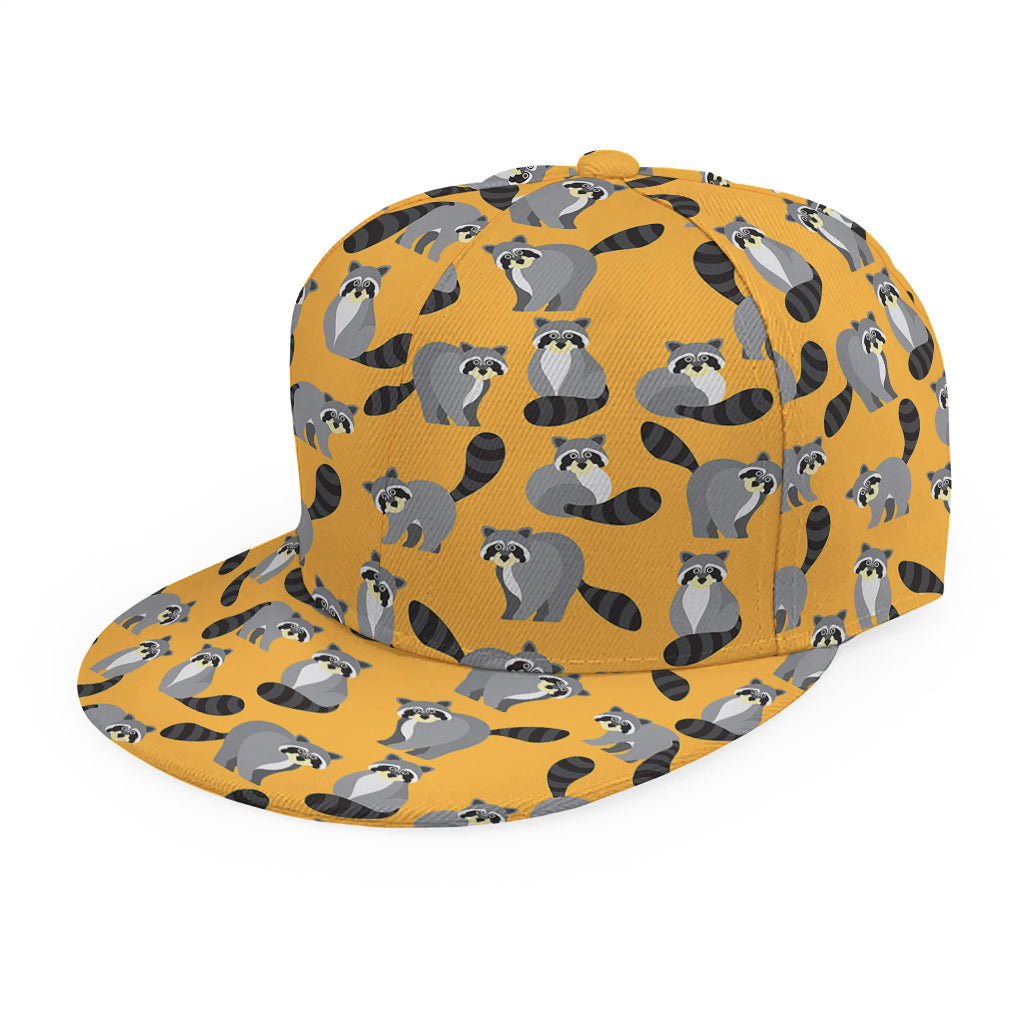 Cute Raccoon Pattern Print Snapback Cap