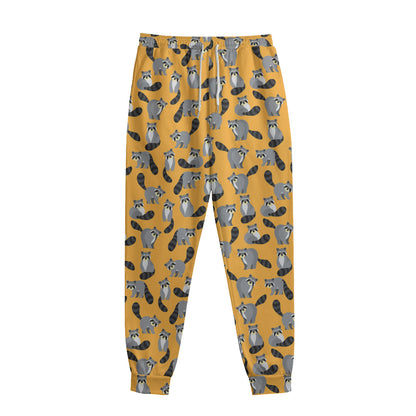 Cute Raccoon Pattern Print Sweatpants