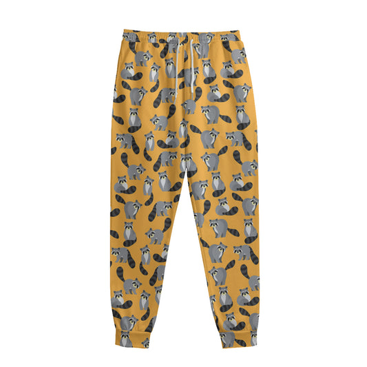 Cute Raccoon Pattern Print Sweatpants